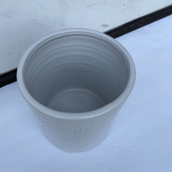 Ceramic Jar Banded Pressed Dotted Urban Trends Design 50216 - Picture 3 of 6